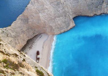Zakynthos - pláž Navagio s vrakem