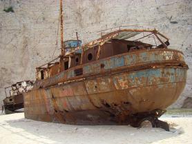 Pláž Navagio - vrak pašerácké lodi