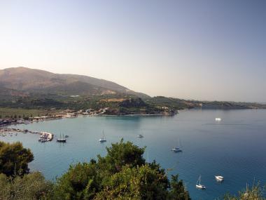 Zakynthos a pobřeží nedaleko vesničky Kerí